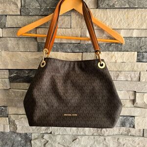 Michael Kors Dark Brown Signature Shoulder Bag